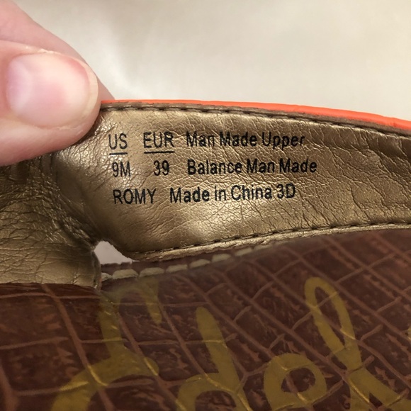 Sam Edelman orange wedges size 9 - Picture 3 of 6